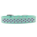Unconditional Love Sprinkles Purple Crystals Dog CollarAqua Size 20 UN784119